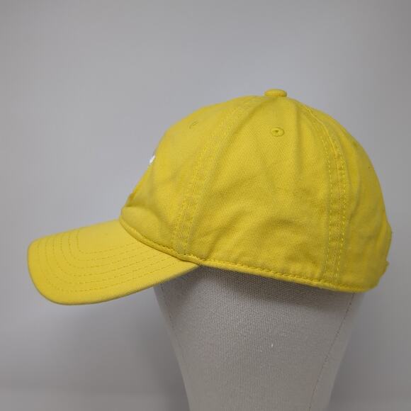 Adidas Trefoil Logo Slideback Baseball Hat Yellow One Size Embroidered - Picture 3 of 9